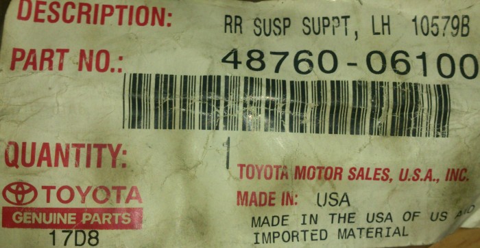 Суппорт амортизатора TOYOTA CAMRY V40 4876006100