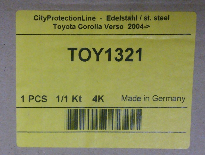 Накладки переднего бампера COROLLA VERCO 2004 COBRA TOY1321